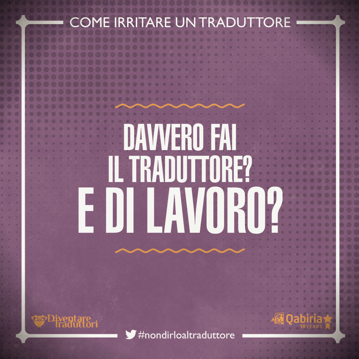 E di lavoro?